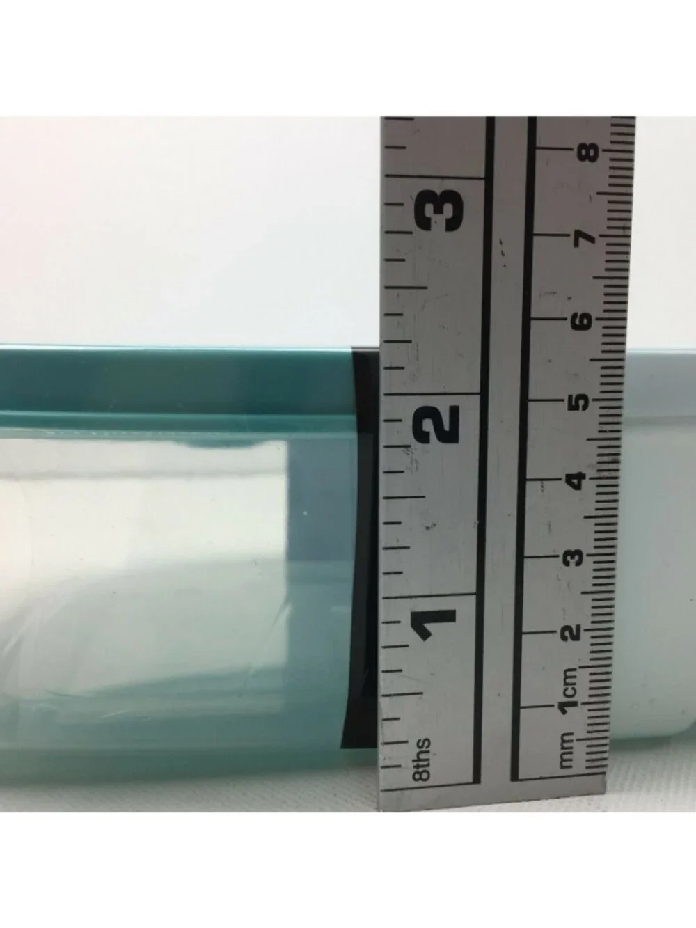 Divided Lunch Box Food Container Fork & Knife BPA Free Teal Lid Turquoise